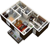 1 bed 1 bath at North Bluff Apartments, North Charleston, SC, 29406