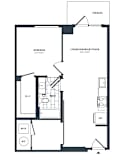 1R Floor Plan at The Vale at the Parks, Washington District of Columbia