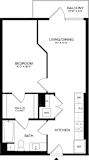 A black and white image of a floor plan for a home.