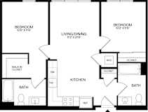 A black and white image of a floor plan for a house.