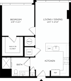 A1 Floor Plan at The Mitchell , Atlanta