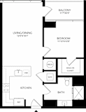 A2 Floor Plan at The Mitchell , Atlanta, GA
