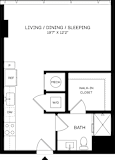 S2 Floor Plan at The Mitchell , Atlanta, GA