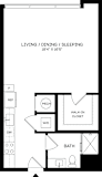 S4 Floor Plan at The Mitchell , Atlanta, 30303