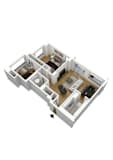 B1A Floor Plan at Sherwood at Southern Towers, Alexandria, VA
