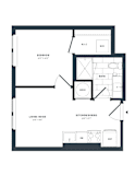1B Floor Plan at The Vale at the Parks, District of Columbia
