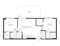 2E Floor Plan at The Vale at the Parks, Washington, 20012