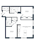 2N Floor Plan at The Vale at the Parks, Washington, DC 20012