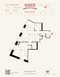 A floor plan for Baker Chocolate Factory shows a building with 5 floors and 502 apartments.