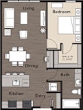 2 bed 2 bath at Kirkland Crossing Apartments, Kirkland, WA