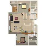 2 Bedroom Floor Plan at Tranquility Pointe, Omaha, 68164