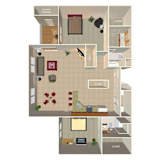 2 Bed 2 Bath Floor Plan at Tranquility Pointe, Omaha, Nebraska