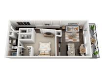 S-4 Deluxe Studio w/ Patio at Civic at Frisco Square Apartments, Frisco, TX, Texas
