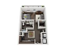 S1 floor plan at Civic at Frisco Square Apartments, Frisco, Texas