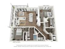 B2 Floorplan at The Residences at Enso, Jacksonville