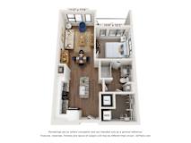 A1 Floor Plan at The Station at San Marco, Florida, 32207