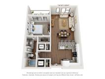 A3 Floor Plan at The Station at San Marco, Jacksonville, FL, 32207