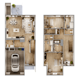 2BR Townhome Floor Plan at Regency Townes in Greenville, NC