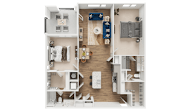 B7 Floor Plan at Address East End, Raleigh, NC