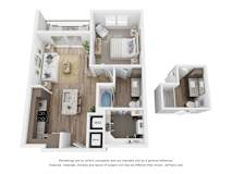 A1 Floor Plan at Aurora Watson Branch, Mansfield, TX, 76063