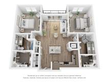B2 Floor Plan at Aurora Watson Branch, Texas