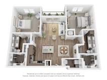 B3 Floor Plan at Aurora Watson Branch, Mansfield, TX, 76063
