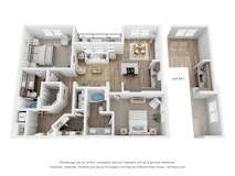 B4 Floor Plan at Aurora Watson Branch, Mansfield, TX