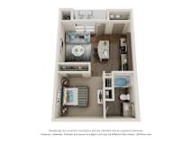 Studio Floor Plan at Lakeline East Apartments, Cedar Park, TX