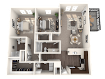2 bed 2 bath A at The Oasis at 301 Apartments, Riverview