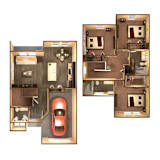 3 bed 2.5 bath  Haven Floor Plan at The Oasis at Moss Park, Orlando, FL, 32832