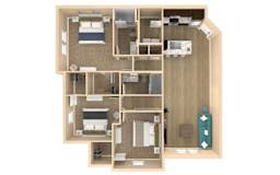 3 bed 2 bath Retreat Floor Plan with 1385 square feet at The Oasis at Lakewood Ranch, Bradenton, FL, 34211