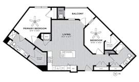 A black and white image of a house floor plan.