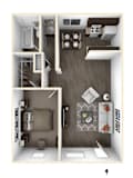 1 bed 1 bath at Urban WalkApartments on 6th Avenue, Phoenix, Arizona