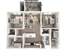 3d Unit B1-1068sf at Inspiration Apartments, Cottonwood