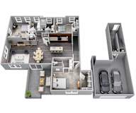 3 Bedrooms 2 Baths Floorplan at Sunrise on the Monon, Carmel, 46280