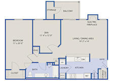 1 Bedroom With Den - Phase I at Aspen Lakes Apartments, Indianapolis, 46217
