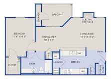 Large 1 Bedroom- Phase I at Aspen Lakes Apartments, Indianapolis, Indiana