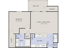 1 Bedroom- Phase II at Aspen Lakes Apartments, Indiana, 46217