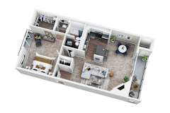 One Bedroom One Bath at Lakes of Carmel Apartments, Carmel, IN, 46032