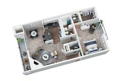 Large One Bedroom 1.5 Baths at Lakes of Carmel Apartments, Carmel, IN