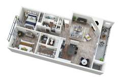Two Bedrooms Two Baths at Lakes of Carmel Apartments, Carmel