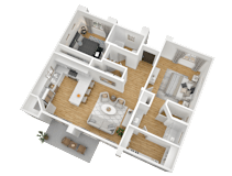 2 Bedroom Floor Plan at The Villas at Riverwalk, Camp Verde, AZ, 86322