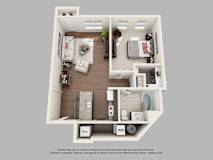 One Bed Floorplan at Iroquois Village, New York, 12309