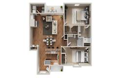 Glenwood Floor Plan at Highlands at Warwick Apartments, Lilitz, PA