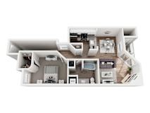 Kingsley Upper floorplan at Heather Ridge Apartments, Westland