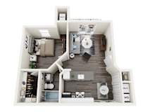 Amsterdam Floorplan at Pine Ridge Apartments, Michigan, 48307