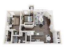 Brussels Floorplan at Pine Ridge Apartments, Rochester Hills, MI