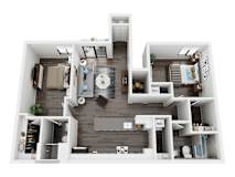 Dover Lower Floorplan at Pine Ridge Apartments, Rochester Hills,