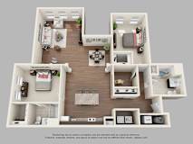 Two Bed Floorplan at Iroquois Village, Niskayuna, NY