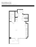 Studio floor plan with balcony and one bath at Liberty Sky Apartments, Utah, 84111
